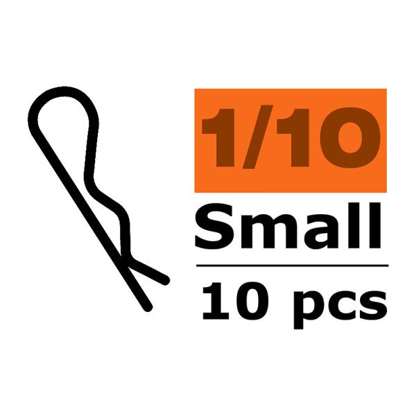 Sponka karosérie malá 45° čierna (10)