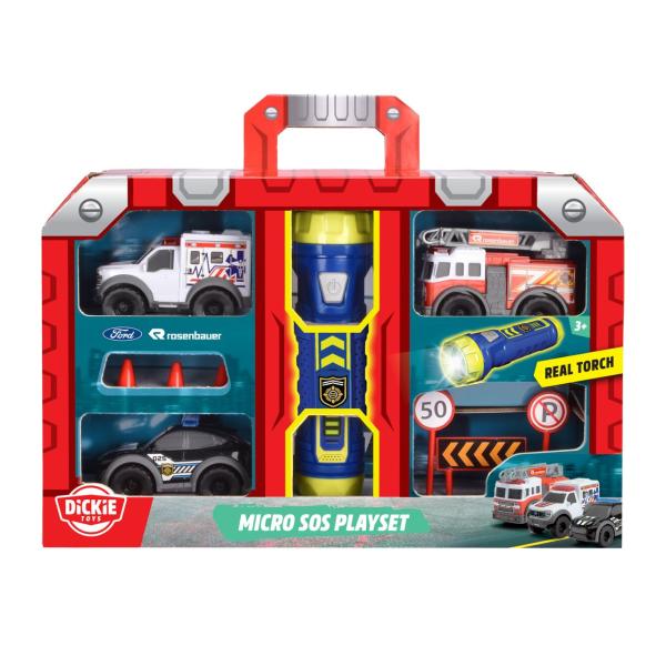 Dickie SOS Mikro Set s baterkou 9 cm