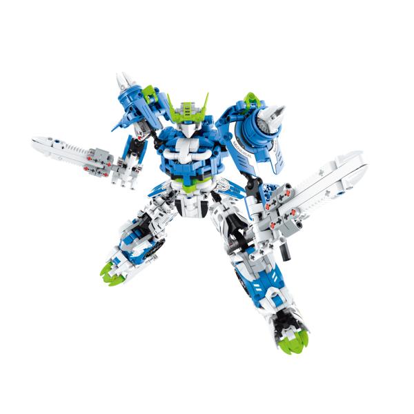 Stavebnica Bojový robot modrý 941 ks