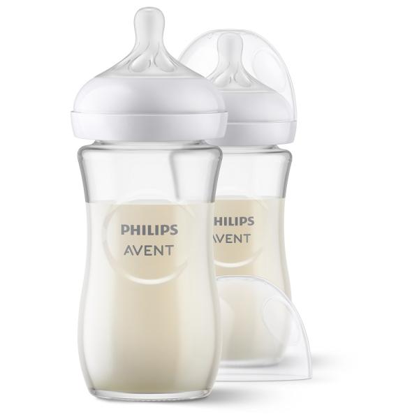 Philips AVENT Láhev Natural Response skleněná 240 ml, 1m+ 2 ks