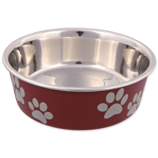 Miska Trixie de acero inoxidable, superficie de plástico 12cm 250ml