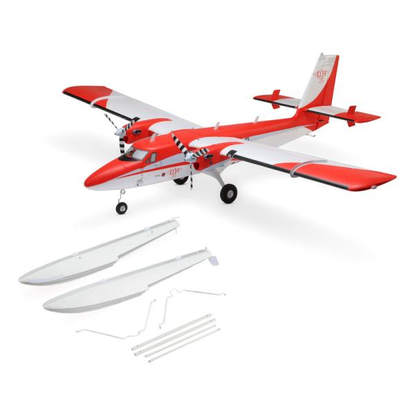E-flite DHC-6 Twin Otter 1.4m AS3X+ SAFE Select BNF Basic, plováky