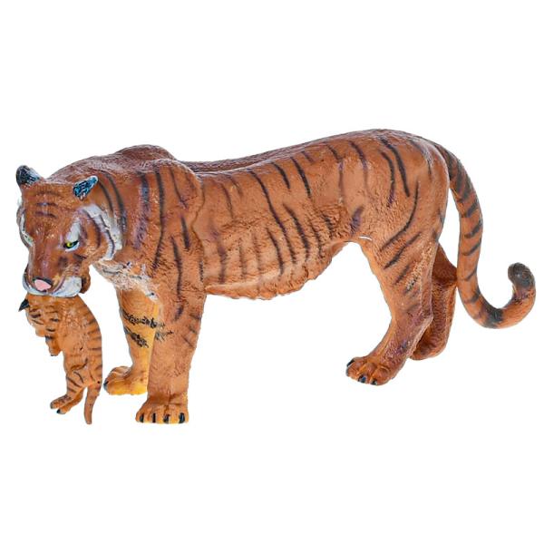 Zoolandia tygr s mládětem 15cm