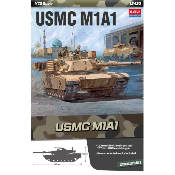 Model Kit tank 13430 - USMC M1A1 (1:72)