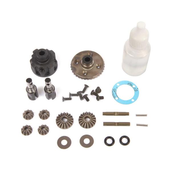 Differenziale anteriore/posteriore TLR completo, ingranaggi in metallo: 22X-4