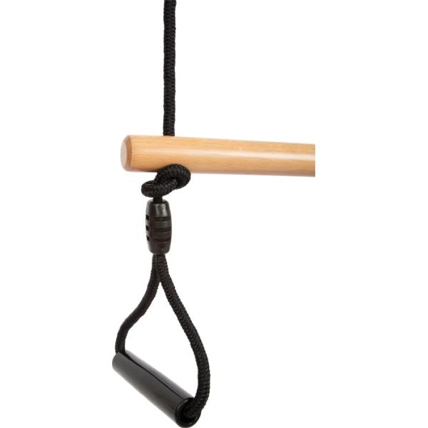 Small foot Trapézová houpačka s gymnastickými kruhy Black Line