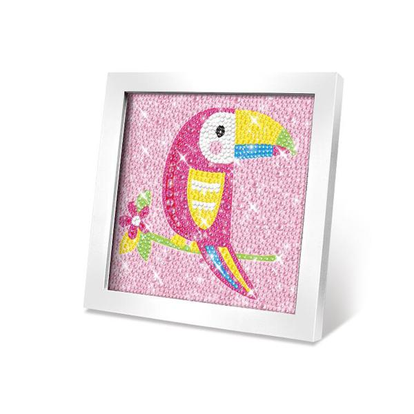 Kreatívny set obraz s kamienkami papagáj 17 cm