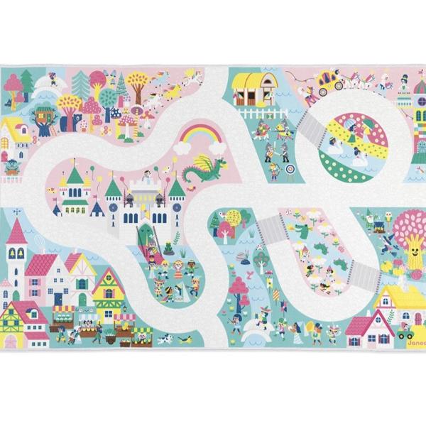 Janod Cross roads Koberec a hracia podložka na zem pre dievčatá Magické kráľovstvo 120 x