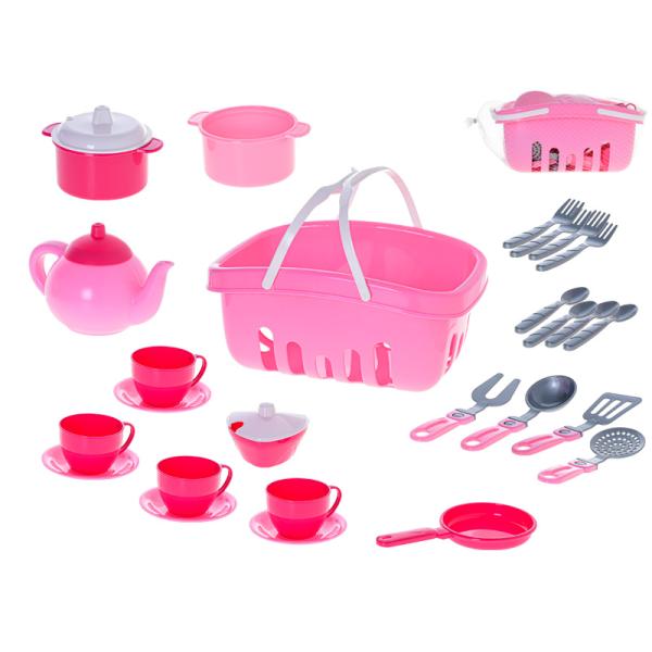 Kuchyňský set s košíkem s 25ks nádobím