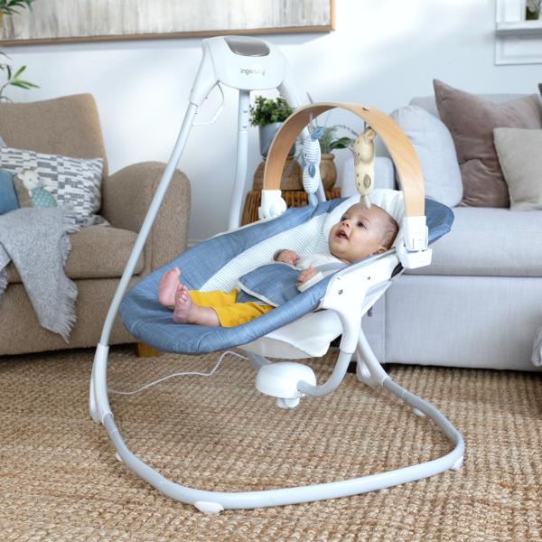 INGENUITY Houpačka houpající hudební Chambray 0m+, do 9 kg (obrázek 10)