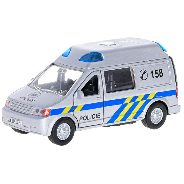 Kids Globe Traffic policie 14cm kov zpětný chod na baterie český design světlo a zvuk