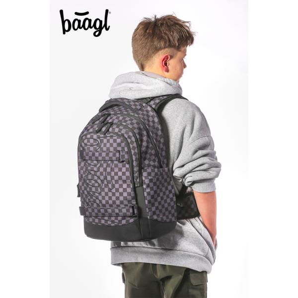 BAAGL SADA 3 Skate Max Ska šedá: batoh, penál, sáček