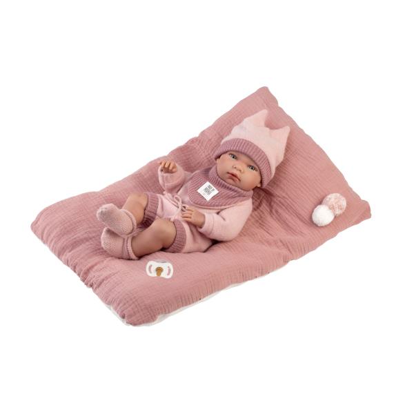 Llorens 73818 NEW BORN HOLČIČKA - realistická panenka miminko s celovinylovým tělem - 40 c