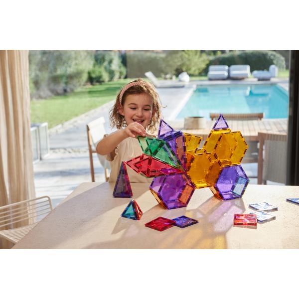 Cleverclixx Magnetická stavebnice Geo Pack Pastel – 45 ks (obrázek 9)