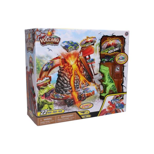 Autodráha sopka s autem měnícím barvu