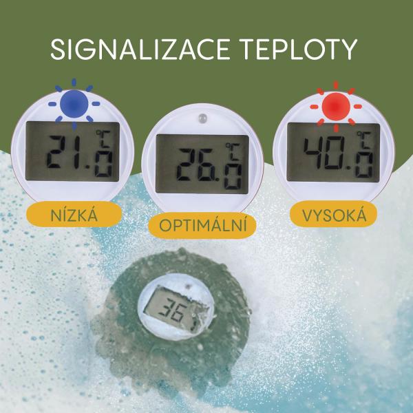 Silikonový digitální teploměr 2v1, Forest Green (obrázek 3)