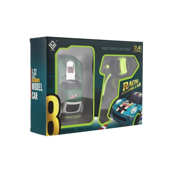 Auto RC závodní 2,4 GHz plast 12cm na baterie se světlem zelené (obrázek 3)