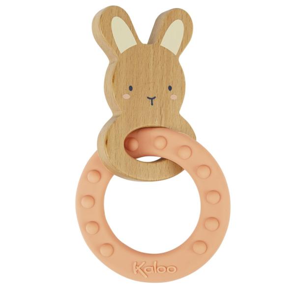 Kaloo Silikónové hryzátko Zajačik Home
