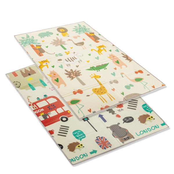 Multifunkční pěnová skládací podložka oboustranná 180x120, Savana