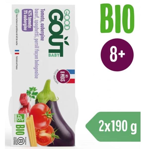 Good Gout BIO Špagety s lilkem a hovězím masem (2x190 g)