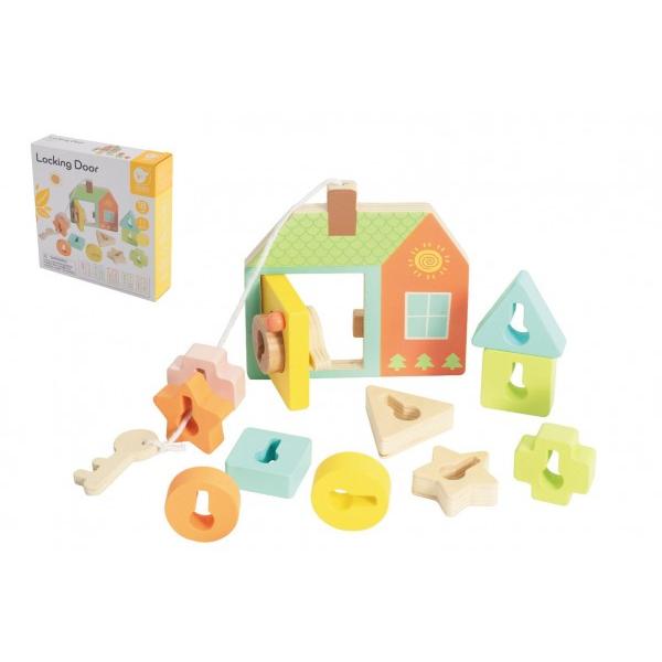 Skladačka / vkladačka Dverné zámky drevo 11ks