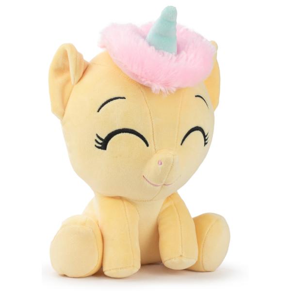 Unicornio sentado amarillo juguete de peluche 23cm