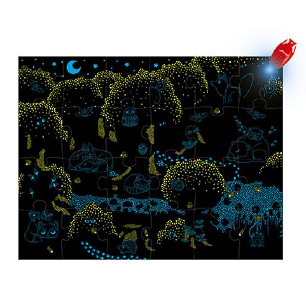 Janod Magické puzzle Les s baterkou 24 ks (obrázek 4)