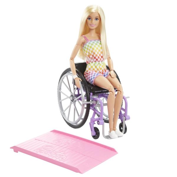 Mattel Barbie Modelka na invalidnom vozíku v kockovanom overale