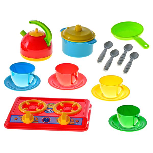 Kuchyňský sporák s nádobím 11ks