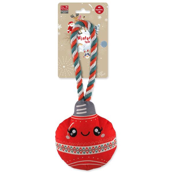 Hračka Dog Fantasy Winter Tale ozdoba vánoční pískací, červená 30cm (obrázek 3)