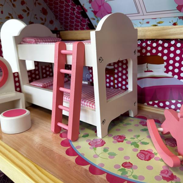 Dřevěný domeček pro panenky 60×30×90 cm (obrázek 4)