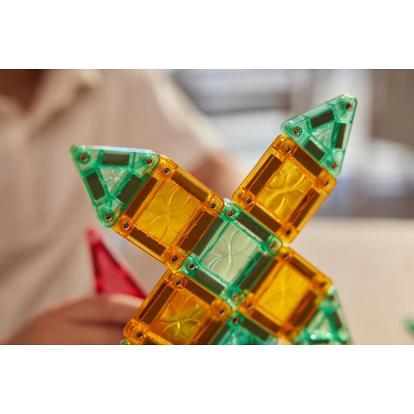 Cleverclixx Magnetická stavebnice Mini Tiles Pack Pastel – 28 ks (obrázek 11)
