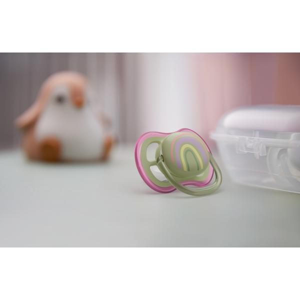 Philips AVENT Dudlík Ultra air obrázek 0-6m dívka (duha) 2ks (obrázek 4)