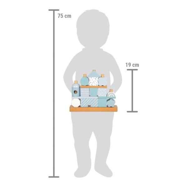 small foot Nasazování na tyč Domeček modrý (obrázek 3)