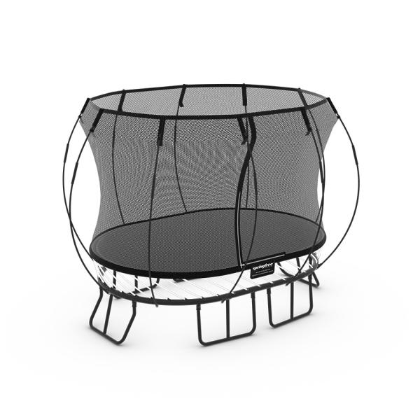 Springfree Trampoline® Compact Oval (O47) Trampolino con rete protettiva, 180 × 275 cm
