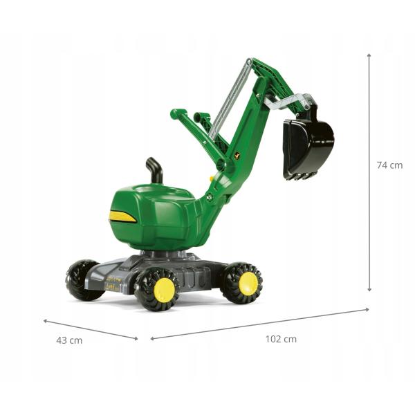 Rollytoys RollyDigger Pojízdný Otočný Bagr John Deere zelený (obrázek 6)