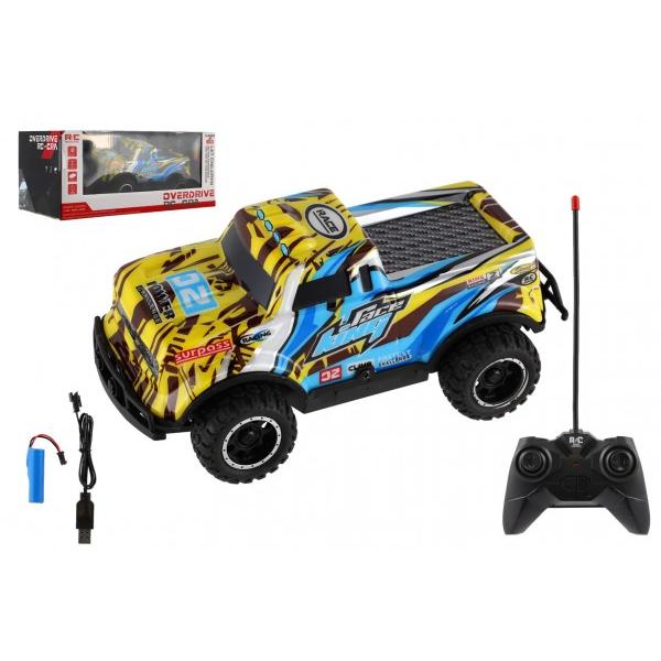 Auto RC Pick-up terénní 27MHz plast 17cm dobíjecí pack+baterie