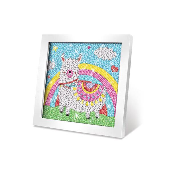 Kreatívny set obraz s kamienkami lama 17 cm