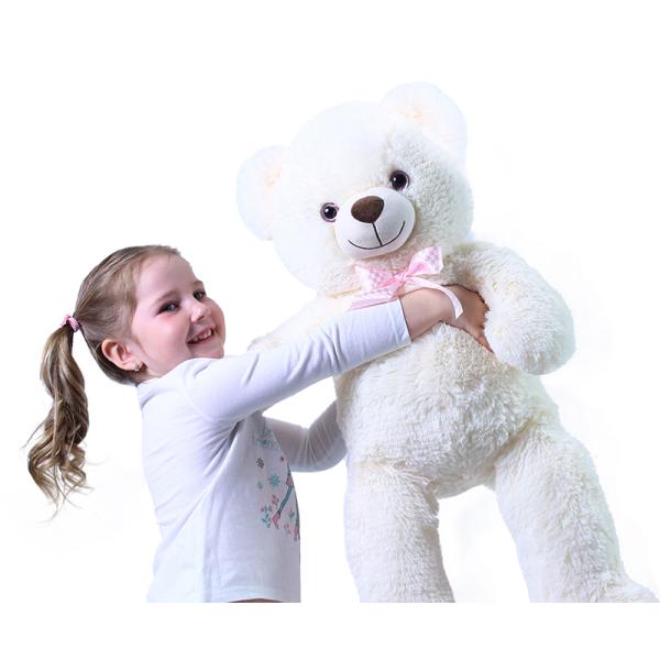 Velký plyšový medvěd Lily krémově bílý s visačkou 78 cm (obrázek 5)