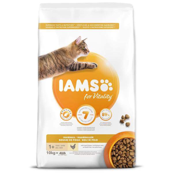 IAMS Cat Adult Hairball Chicken 10kg (obrázek 4)