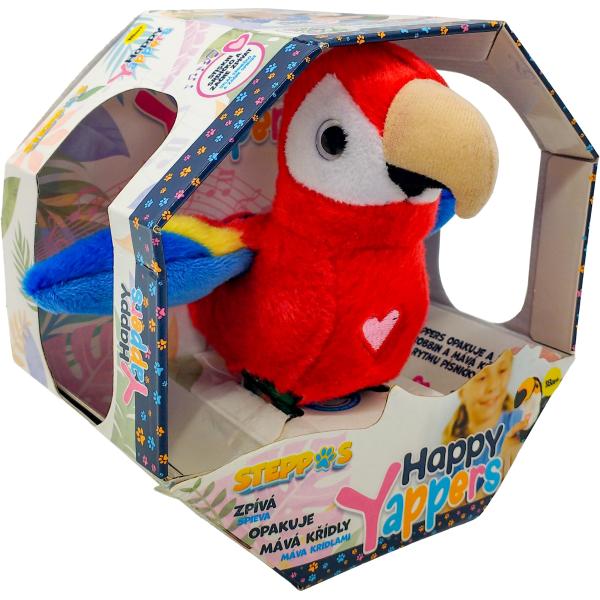 Steppos Happy Yappers Papoušek – červený