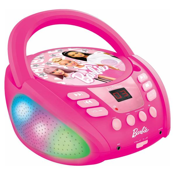 Svítící Bluetooth CD přehrávač Barbie