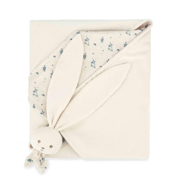 Kaloo Lapinoo Jemná deka s možností upevnění k autosedačce krémová