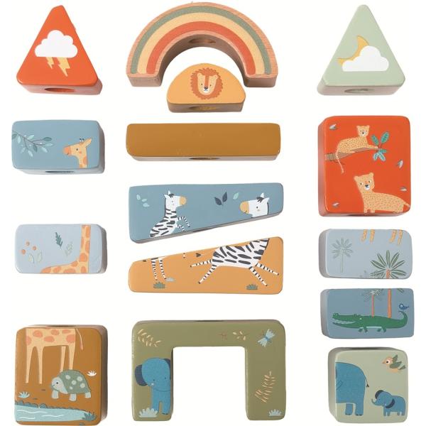 2Kids Toys Nasazování kostek Safari