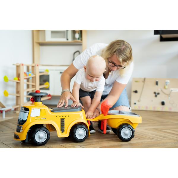 Falk Traktor volvo FMX s volantem, klaksonem a přívěsem