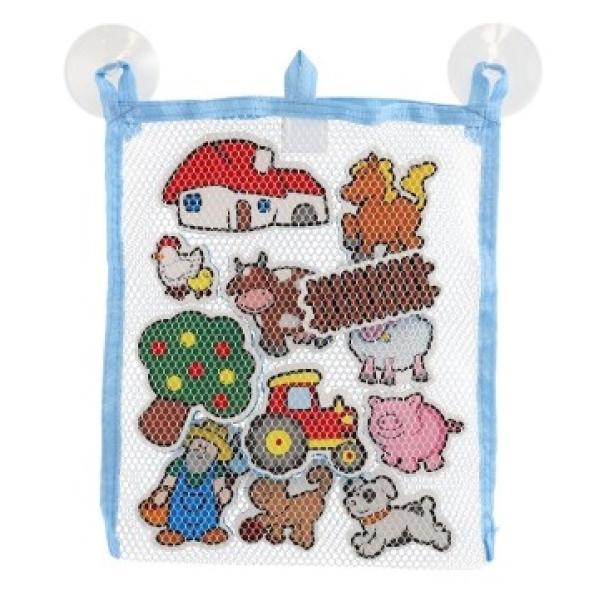 Vodolepky Moje první zvířátka farma pěnová sada se síťkou 12ks