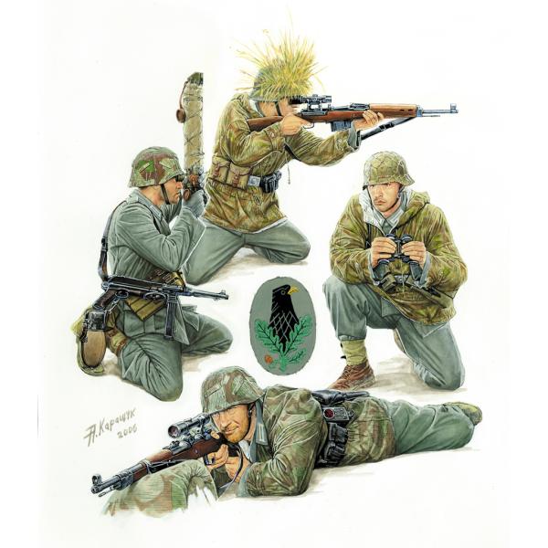 Model Kit figurky 3595 – German Sniper Team (1:35)