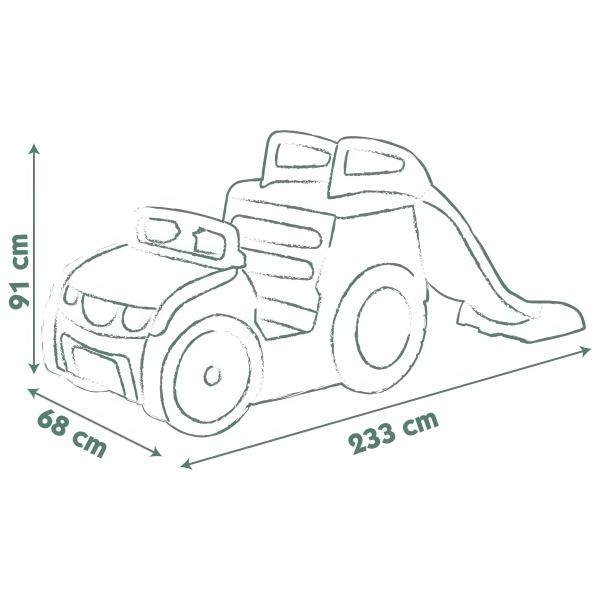 Smoby Auto pískoviště se skluzavkou Life 150 cm (obrázek 4)