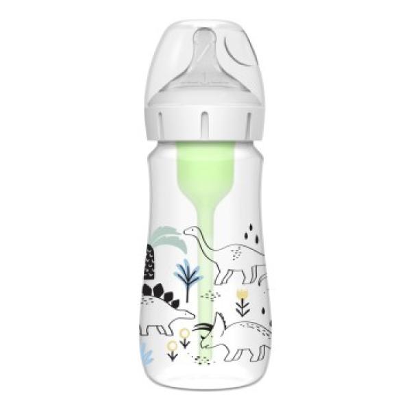 Dr. Brown’s Kojenecká láhev Dino options+ Wide Neck 270 ml Anti-colic – 1 ks (WB91010-INTL