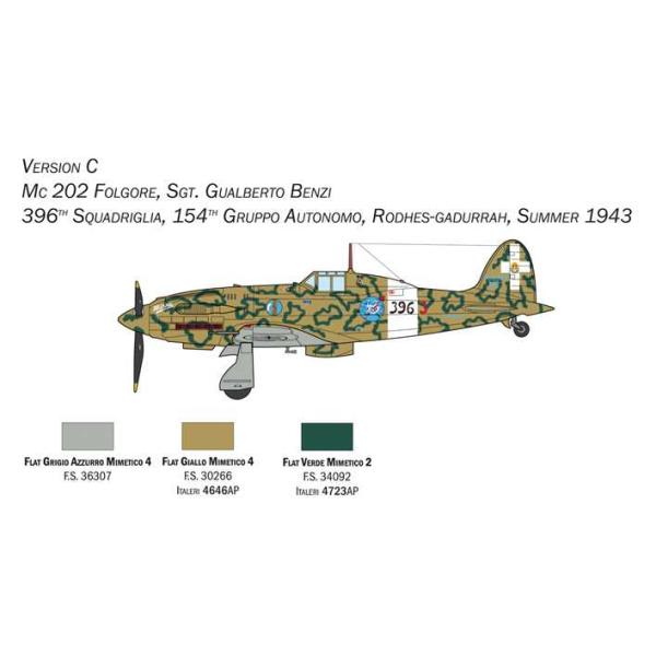 Model Kit letadlo 1439 - MC 202 Folgore (1:72) (obrázek 6)